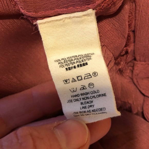 Free People ~ Sheer Button down Ruffle Top - Picture 8 of 9